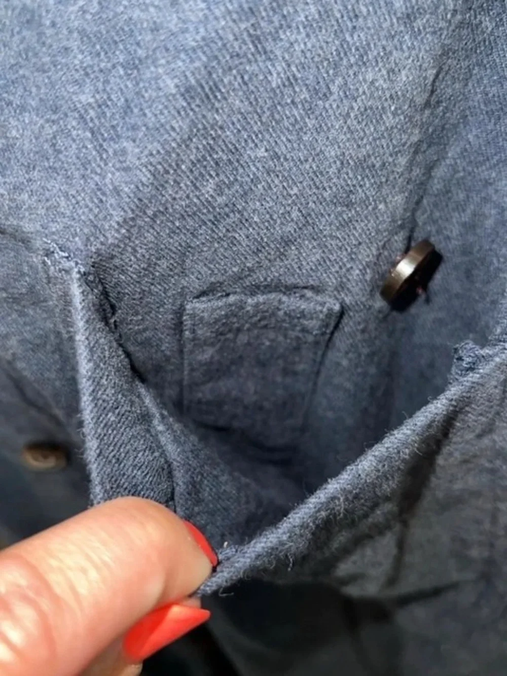 Men's Button-Up Long Sleeve Shirt in Blue